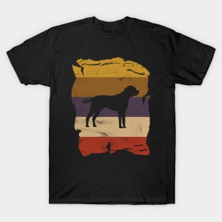 Black Mouth Cur Distressed Vintage Retro Silhouette T-Shirt